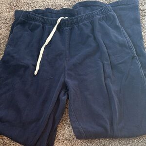 Brandy Melville Dark Blue Sweatpants with White Drawstring